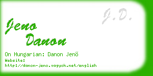 jeno danon business card